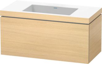 Duravit Lavamanos Duravit L-cube Con Base Mural, 100x48 Cm, 1 Caj&oacute;n, Sin