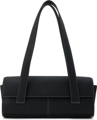 Behno Michelle Pebble Leather Shoulder Bag in Black at Nordstrom