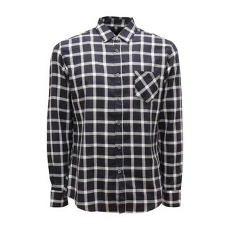 Daniele Alessandrini Camicia Geruit Overhemd - Heren - Casual Overhemden - Blauw - M - Katoen - Overhemden