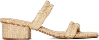 Osklen braided raffia heeled sandals - Neutrals