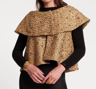 Frances Valentine Womens Peyton Swing Jacket In Gold