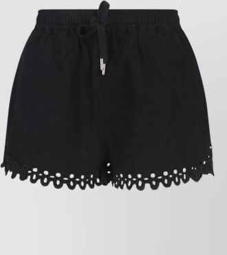 Isabel Marant straight shorts scalloped hem side pockets