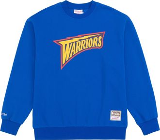 Mitchell & Ness x NBA Golden State Warriors Sweatshirt Blue Yellow MNJYFWHD23092003-BLUE