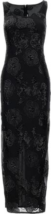 Rotate Maxi Dress With Elegant Sequin Flower Embroidery