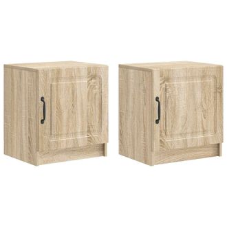 vidaXL Armario De Noche 2 Pcs Roble Sonoma 43 X 34,5 X 47 Cm Vidaxl