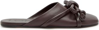 Loewe Flamenco Knot Leather Mules - Brown - 36 (IT36 / UK3)