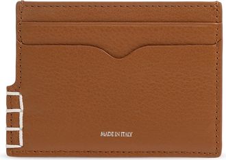 J.W.Anderson Leather Card Holder With Logo, Unisex, Brown