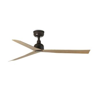 Netlighting Marine 125cm Ceiling Fan Dark Brown Oak Blades IP44