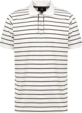 Dunhill White Cotton Polo Mens Shirt