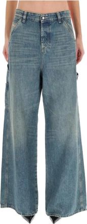 Diesel Utility Cargo Pants - Dames - Loose Fit Jeans - Blauw - W28 - Denim - Jeans