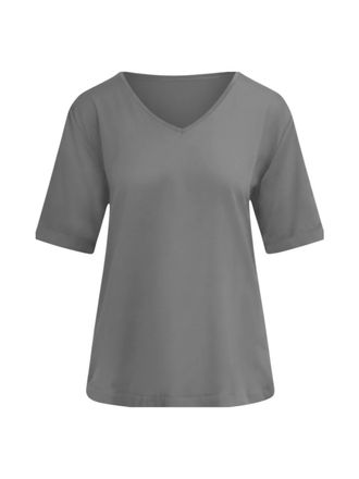 Nouvelle/Silk95Five Womens Berlin V Top In Steel Grey