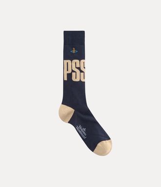 Vivienne Westwood Pssst! Sock Pssst! Navy Blue 9-11 Unisex
