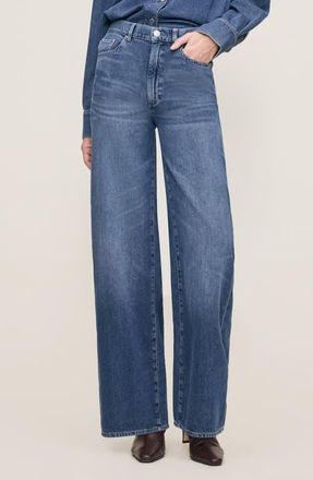 DL1961 Hepburn Aura High Rise Wide Leg Jeans in Delray at Nordstrom, Size 27