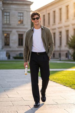 Trendyol MAN Heren Kaki Effen Lang Regular fit Overhemden