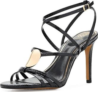 Vince Camuto Arlein Strappy High Heel Sandals Womens Sandals Black : 8.5 M, Faux Leather