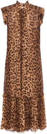 Zimmermann Abito midi Crush Flutter - Marrone