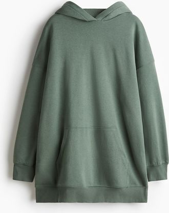 H&M Oversized Kleid mit Kapuze - Green