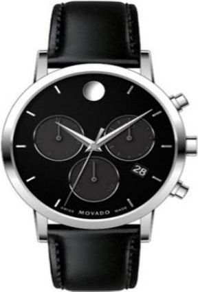 Movado Museum Quartz Black Dial Mens Watch 0607778