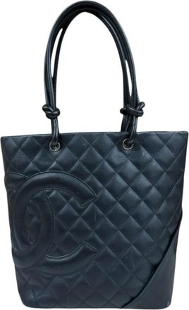 Chanel Black Leather Tote Bag (Pre-Owned)