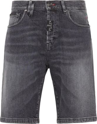Philipp Plein Formentera Denim Shorts - Heren - Denim shorts - Grijs - W30 - Denim - Korte Broeken