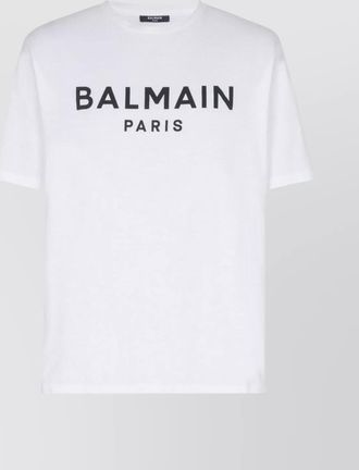 Balmain cotton logo print short-sleeve t-shirt