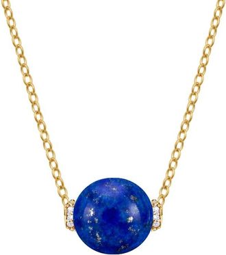 Liv Oliver 18K Plated 12.50 Ct. Tw. Lapis Cz Necklace