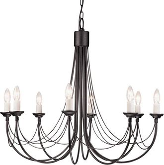 Netlighting Carisbrooke 8 Light Chandelier Black Finish E14