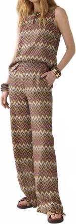 Summum Womens Wide Leg Zig Zag Pant In Multi