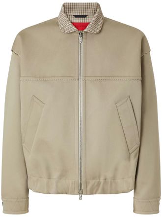 Ferrari Double Mackintosh Prince Of Wales Check Collar Blouson