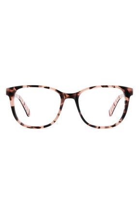 Kate Spade New York joliet 51mm square optical glasses in Pink Havana at Nordstrom