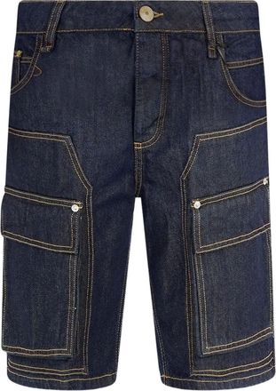 Yes London Shorts denim con tasche - Blu