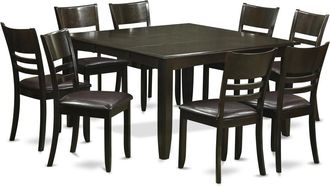East West Furniture 9 Pc Dining room set-Dinette Table with Leaf and 8 Kitchen Chairs