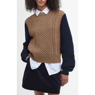 Barbour Ester Colorblock Wool & Cashmere Blend Sweater in Multi at Nordstrom Rack, Size 12 Us / 16 Uk