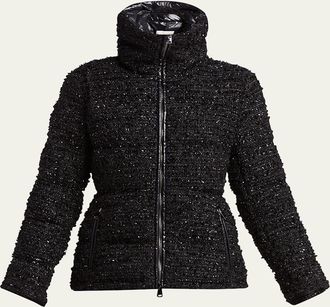 Moncler Urbel Tweed Down Puffer Jacket