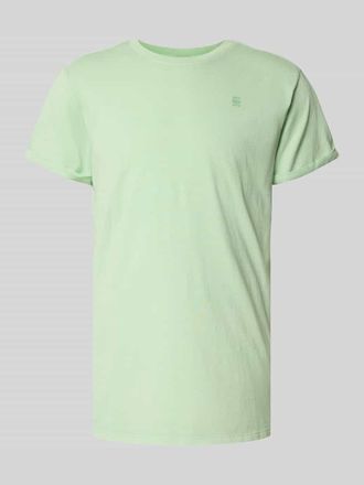 G-Star T-Shirt mit Label-Detail und Rundhalsausschnitt in Helltuerkis, Gr&ouml;&szlig;e L
