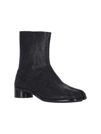 Maison Margiela Mens Boots Black Upper: Camel Leather