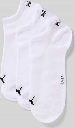 Puma Sneakersocken mit Logo im 3er-Pack in Weiss, Größe 39-42