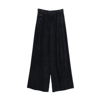 Via Masini 80 Wijde broek - Dames - Broeken - Blauw - Maat: 2XS Corduroy
