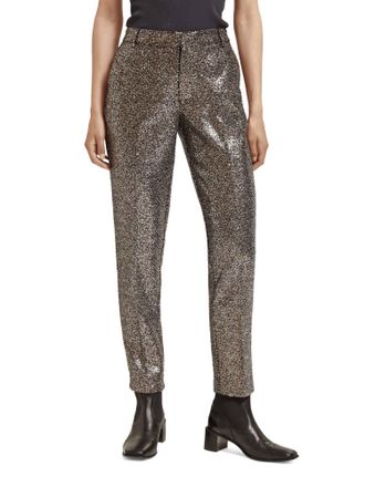 Scotch & Soda Lowry Sequined Slim Pant In Midnight