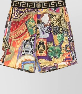 Versace baroque-print swim shorts