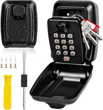 OEM Caja De Seguridad Para Llaves Grande Para Exteriores Con C&oacute;digo De 12 D&iacute;gitos, Impermeable, Para Montar En La Pared, Almacenamiento Seguro, Caja De Se