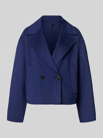 Marc Cain Relaxed Fit Jacke aus reiner Wolle in Royal, Gr&ouml;&szlig;e 34
