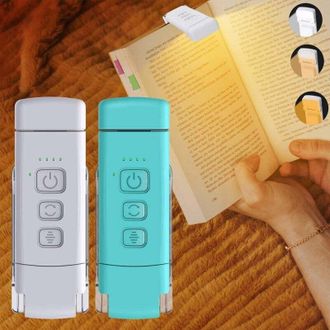 OEM L&aacute;mparas De Lectura Recargables Por Usb Crezuo (paquete De 2) Para Lectura Nocturna, Port&aacute;tiles, Con Clip, Led, 3 Colores, Brillo Ajustable