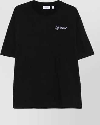 Off-white embroidered logo cotton t-shirt