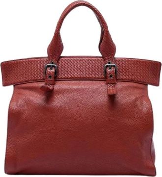 Bottega Veneta Pre-owned Tote Bag - Dames - Vintage Shopper - Rood - ONE Size - Leer - Vintage