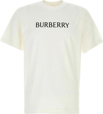Burberry T-shirt met logoprint - Beige