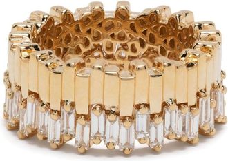Suzanne Kalan 18kt Yellow Gold Midi Stacker Diamond Eternity Ring - Womens - 18kt Yellow Gold
