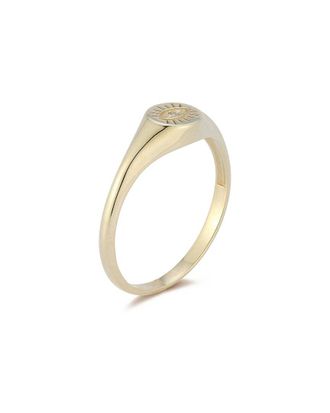Ember Fine Jewelry 14K 0.01 Ct. Tw. Diamond Eye Signet Ring