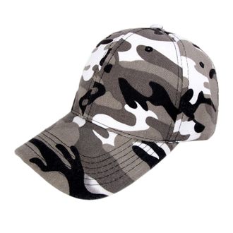 Generic JIER Womens Mens Camouflage Outdoor Cap for Sports Unisex Adjustable Baseball Hat UV Protection Cotton Sun Hats (Gray,One Size)