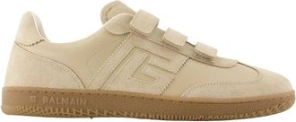 Balmain Swan Scratch Sneakers - Heren - Sneakers - Beige - 44 EU - Leer - Schoenen